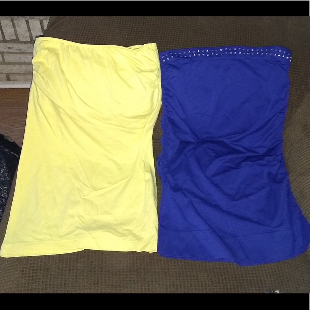 Two tube tops like brand new! Get both for 10$!
